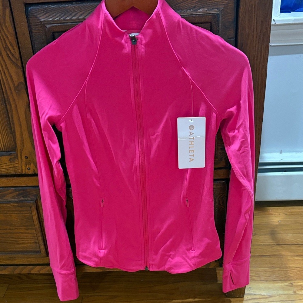 Athleta Women's Vibrant Pink Zip-Up Jacket